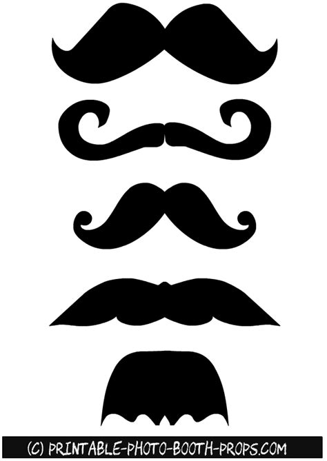 Free Printable Moustaches Photo Booth Props 344 Hot Sex Picture
