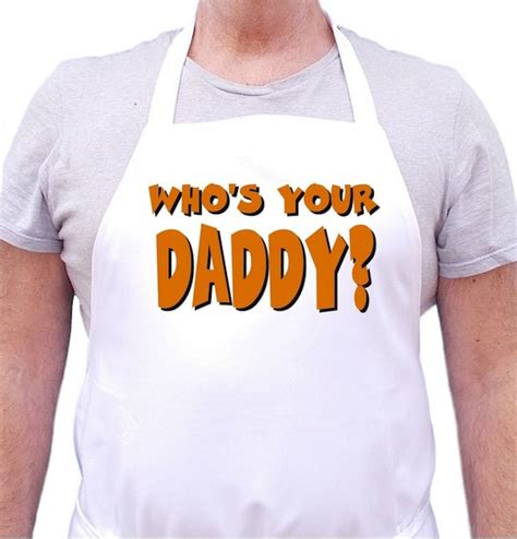 Funny Chef Aprons For Men Whos Your Daddy Kitchen Apron Etsy