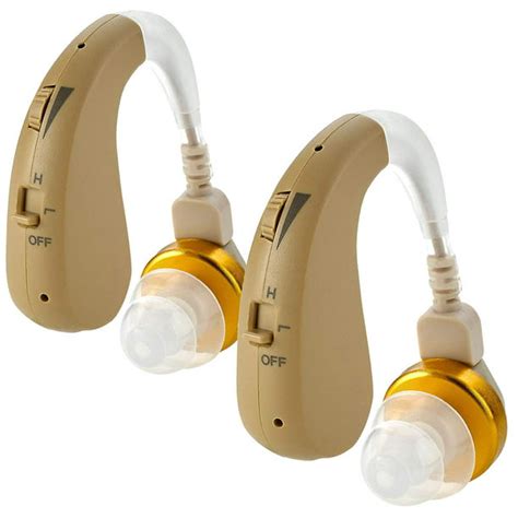 Digital Hearing Amplifier Pair Behind The Ear Left And Right Bte
