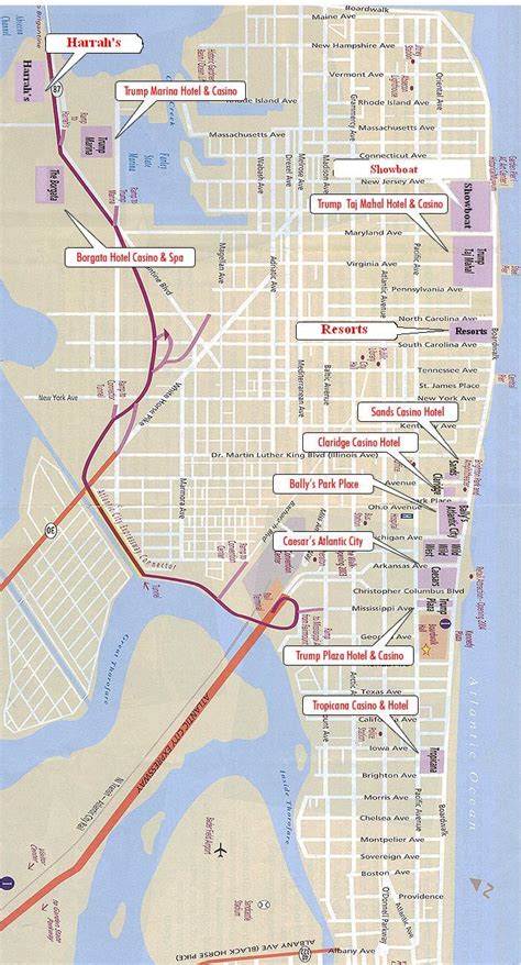 Atlantic City Tourist Map Atlantic City • Mappery