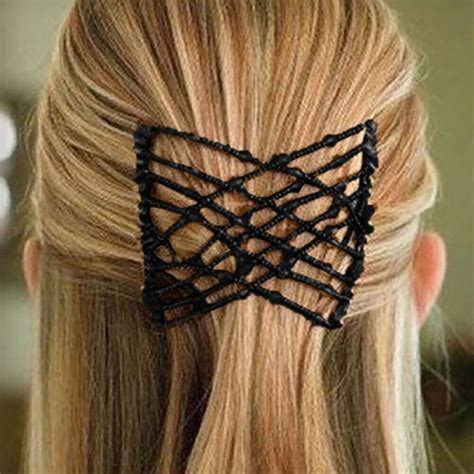 Bead Stretchy Women Hair Combs Hair Accessories Double Magic Slide