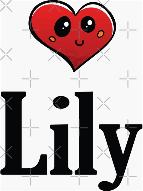 Lily Cute Heart My Name Is Lily Sticker For Sale By Projectx23