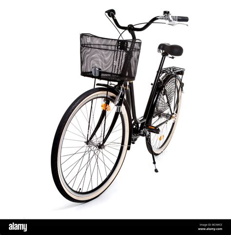 Black Standard Bicycle Isolated On White Background Stock Photo Alamy