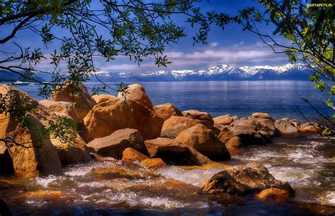 Tapety Zdjęcia Góry Sierra Nevada Lake Tahoe Jezioro Stany