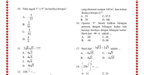 Soal Pangkat Dan Bentuk Akar Kelas 9 Berbagi Bentuk Penting Riset