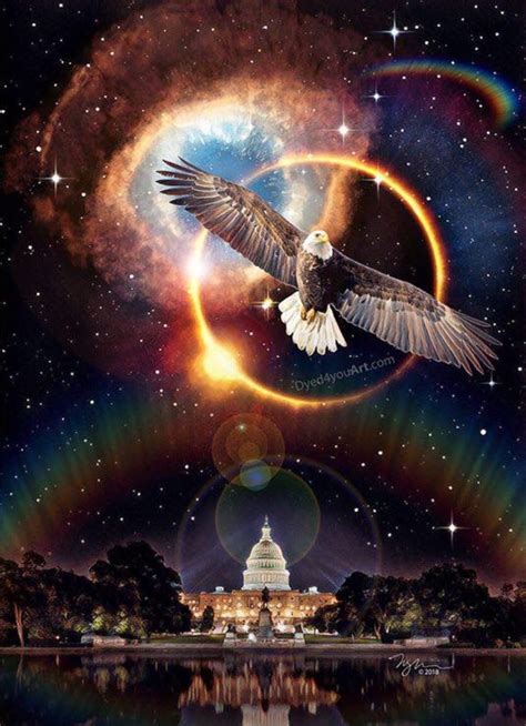 An Eagle Flying Over The Capitol Building In Washington D C With
