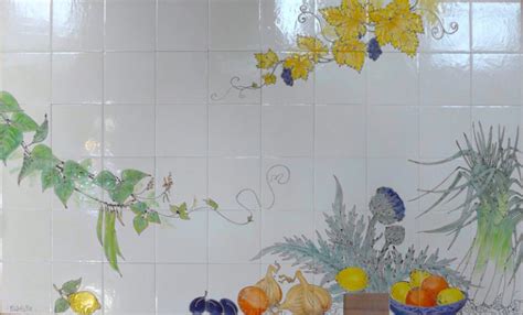 Fruit And Vegetable Tiles Aga Handmade Tiles For Your Kitchen And