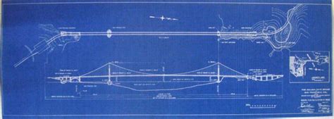 Golden Gate Bridge Blueprint Drawing Plan 1931 12x36 236