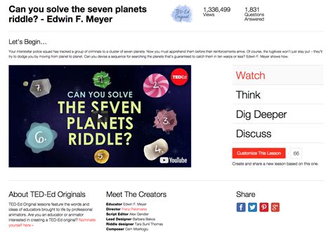 Can You Solve The Seven Planets Riddle Instructional Video For 6th
