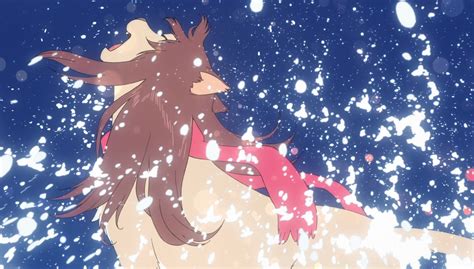 Yuki In Her Wolf Pup Form Howling As She Played In The Snow From Wolf
