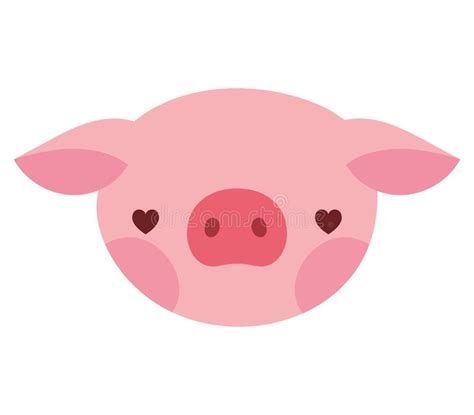 Pig With Heart Eyes Stock Vector Illustration Of Rural 249256653