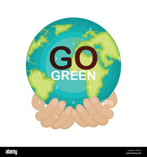 Go Green Ecology Poster Vector Illustration Design Stock Vector Image