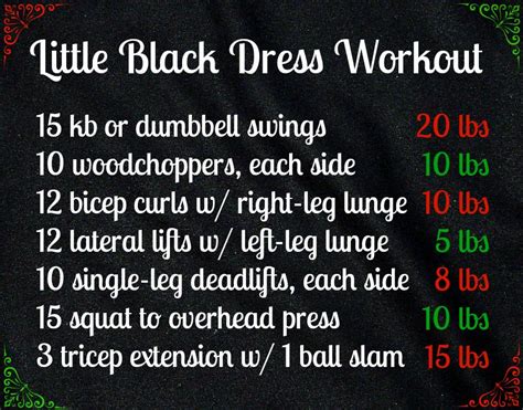 Little Black Dress Workout Workout Routines For Beginners Full Body