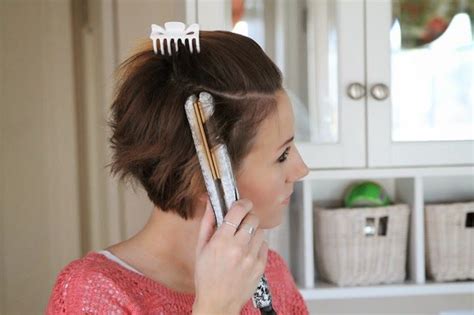 How To Curl A Long Pixie With A Flat Iron Flat Iron Curls Short Hair