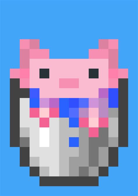 Axolotl Minecraft Pixel Art