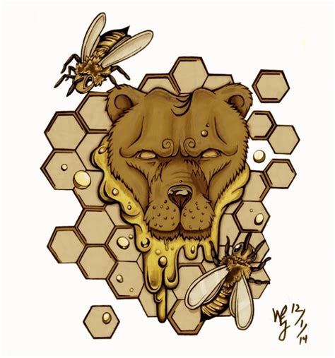 Digital Art Honey Bear By Wallace Arts Ourartcorner