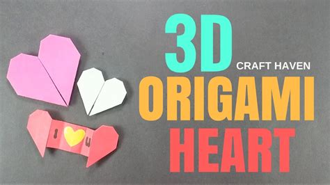 3d Origami Heart Valentine Heart W Secret Message Easy Origami