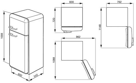 Refrigerator FAB Smeg S Style Fridge Design Refrigerator Dimensions Furniture Design