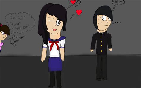 Me Yandere Chan And Senpai By Violet Roses10 On Deviantart