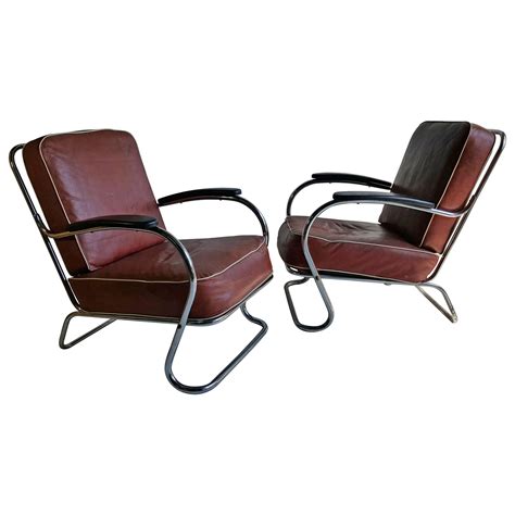 Pair Of Art Deco Royal Chrome By Lloyd Lounge Chairs At 1stdibs Royal