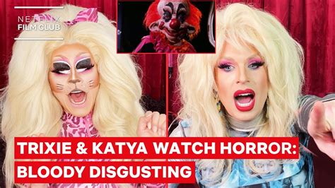 drag queens trixie mattel and katya react to eli and session 9 i like to watch horror netflix