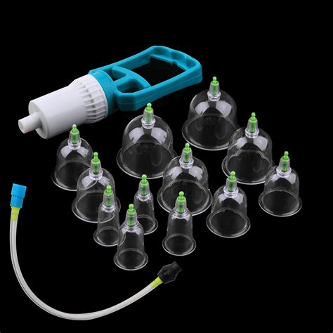 Buy Yf Store Body Massager Cupping Therapy Set 12 Cups 5 Sizes Hijama Cups And Suction Pump