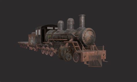 Full Rusty Train Including Wheels 1k Textures