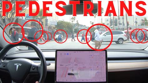 Tesla Fsd Beta Pedestrian Detection In 1031 Youtube