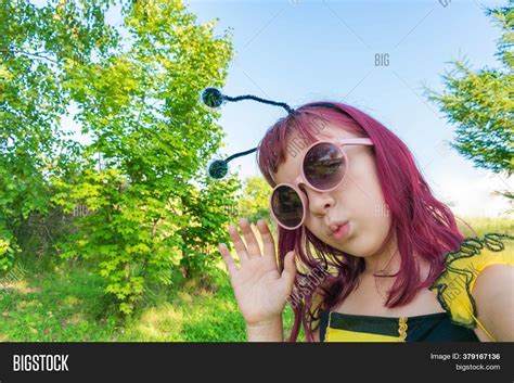 Girl Bee Costume Pink Image And Photo Free Trial Bigstock