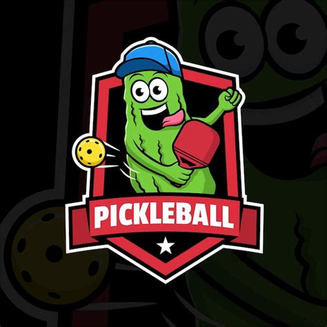 Premium Vector Pickle Mascot Cartoon Character For Pickleball Team