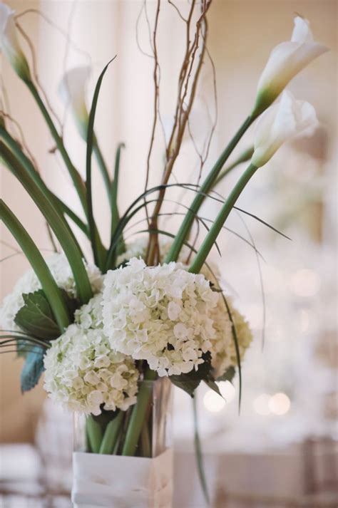 White Hydrangea Wedding Centerpiece Elizabeth Anne Designs The Wedding Blog