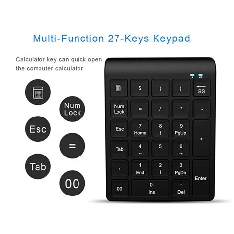 2x27 Keys Bluetooth Wireless Numeric Keypad Mini Numpad With More