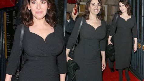 Nigella Lawson Reveals Her Perfect Hourglass Figure In Fitted Black Dress For Attitude Awards