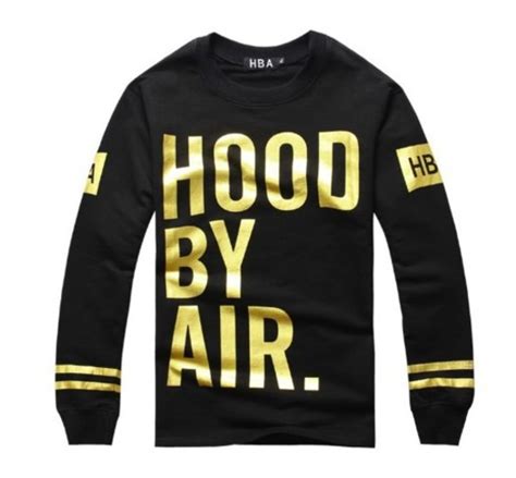 Sweater Hoodie Hood By Air Swag Black Gold Swag Wheretoget