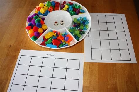 Colors Grid Game Homemade Preschool Math Game