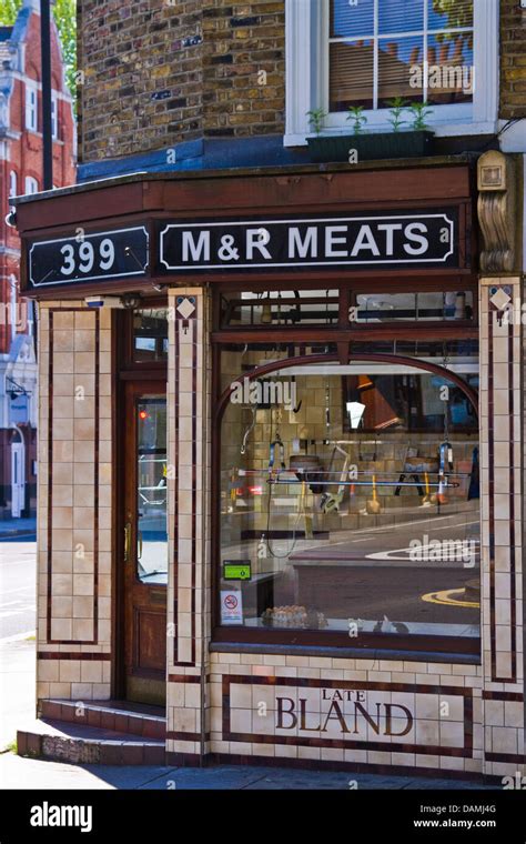 Tiled Butchers Shop Front On Stjohn Street London Stock Photo Alamy