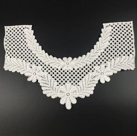 1pc lace embroidered floral neckline neck collar patches clothes sewing applique diy hot sales