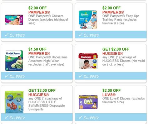 20 In New Diaper Coupons Save On Luvs Pampers And Huggies