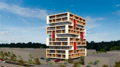 Building Was Designed With Different Frames For Each Floor And Divided
