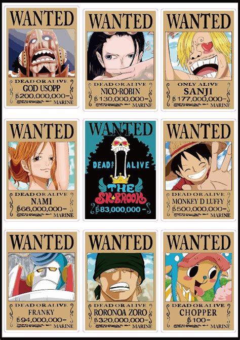 One Piece Latest Wanted Posters Luffy Chopper Usopp New