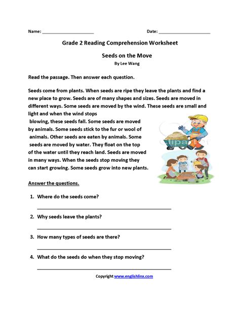 Reading Comprehension Worksheets For 6th Graders
