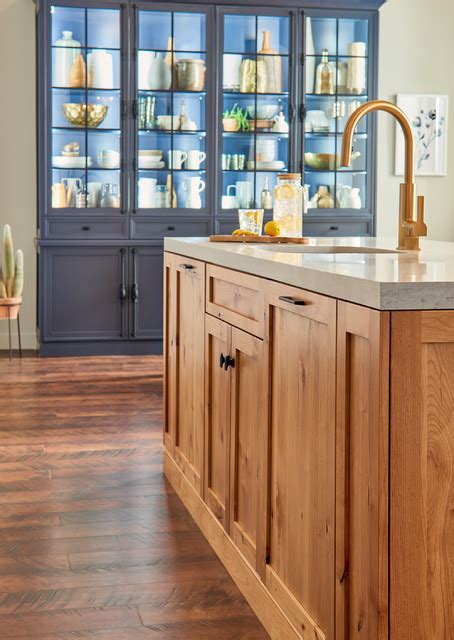 32h empire style oriental cabinet in black lacquer with gold leaf handpainted in chinese bird and flower. Modern/Contemporary Spanish Kitchen in Blue and Rustic Alder - Mediterranean - Kitchen - San ...