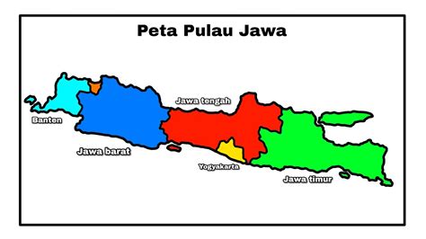 Peta Pulau Jawa Cara Menggambar Pulau Jawa Youtube