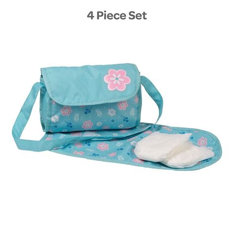 Adora Baby Doll Diaper Bag Bright Flower Print Doll Accessories