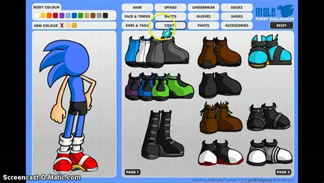 How To Make Sonic The Hedgehog In Furry Dollmaker Youtube