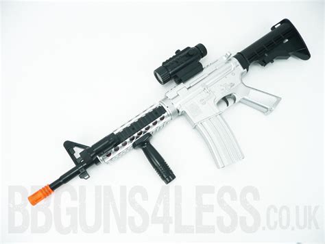 M16 Kids Toy Gun Td 2011a In Silver Bbguns4less