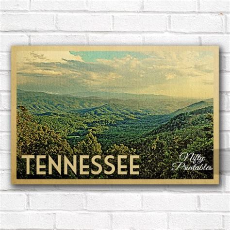 Tennessee Vintage Travel Poster Nifty Printables