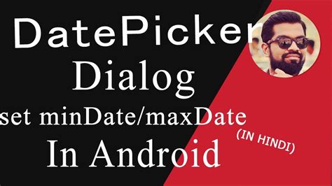 How To Set Mindate Maxdate Datepickerdialog In Android Kotlin