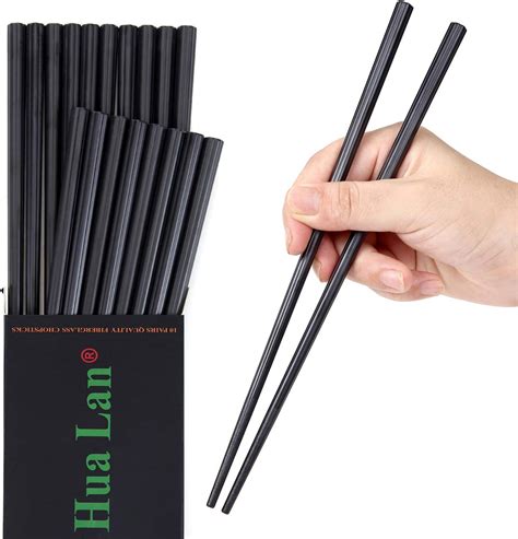 Hualan Fiberglass Reusable Chopsticks Dishwasher Safe Householdrestaurantsushi Chopsticks 10