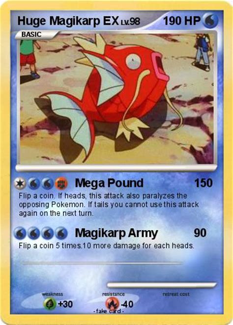 Pokémon Huge Magikarp Ex Mega Pound My Pokemon Card